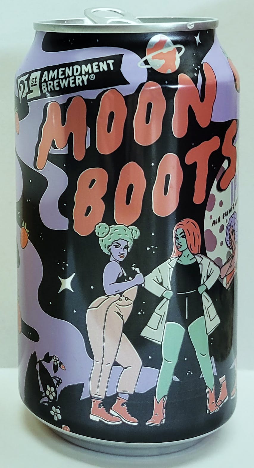 12oz  MOON BOOTS ALUMINUM CHEAP BEER CAN CAN EMPTY  DOW